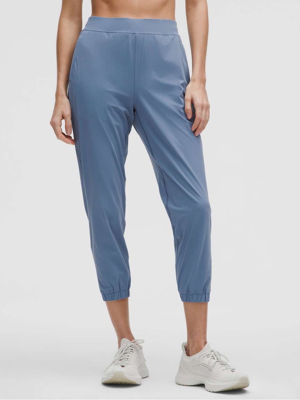 Lululemon Adapted State High-Rise Jogger Short Washed Denim Zip Leg Size 8